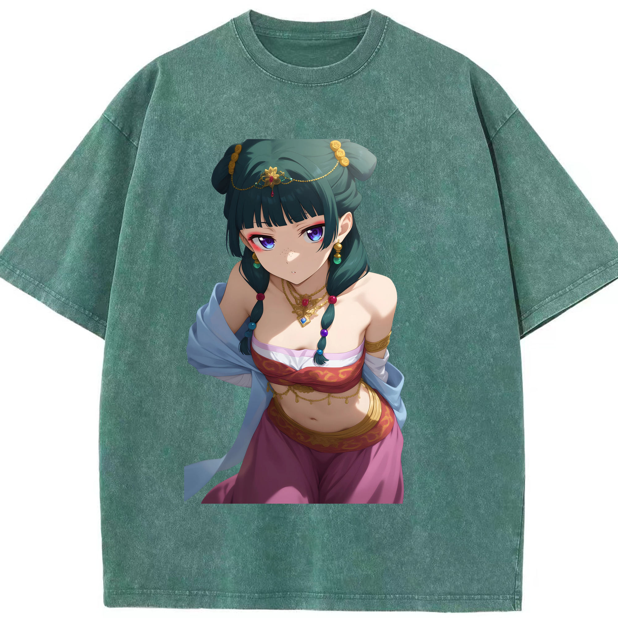 （画像用） 薬屋のひとりごと The Apothecary Diaries 綿100% ヴィンテージ風 半袖Tシャツ（フロントプリント）
